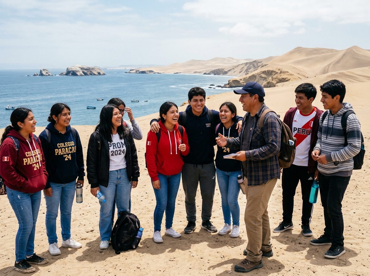 Excursión escolar y viaje de promoción en Paracas