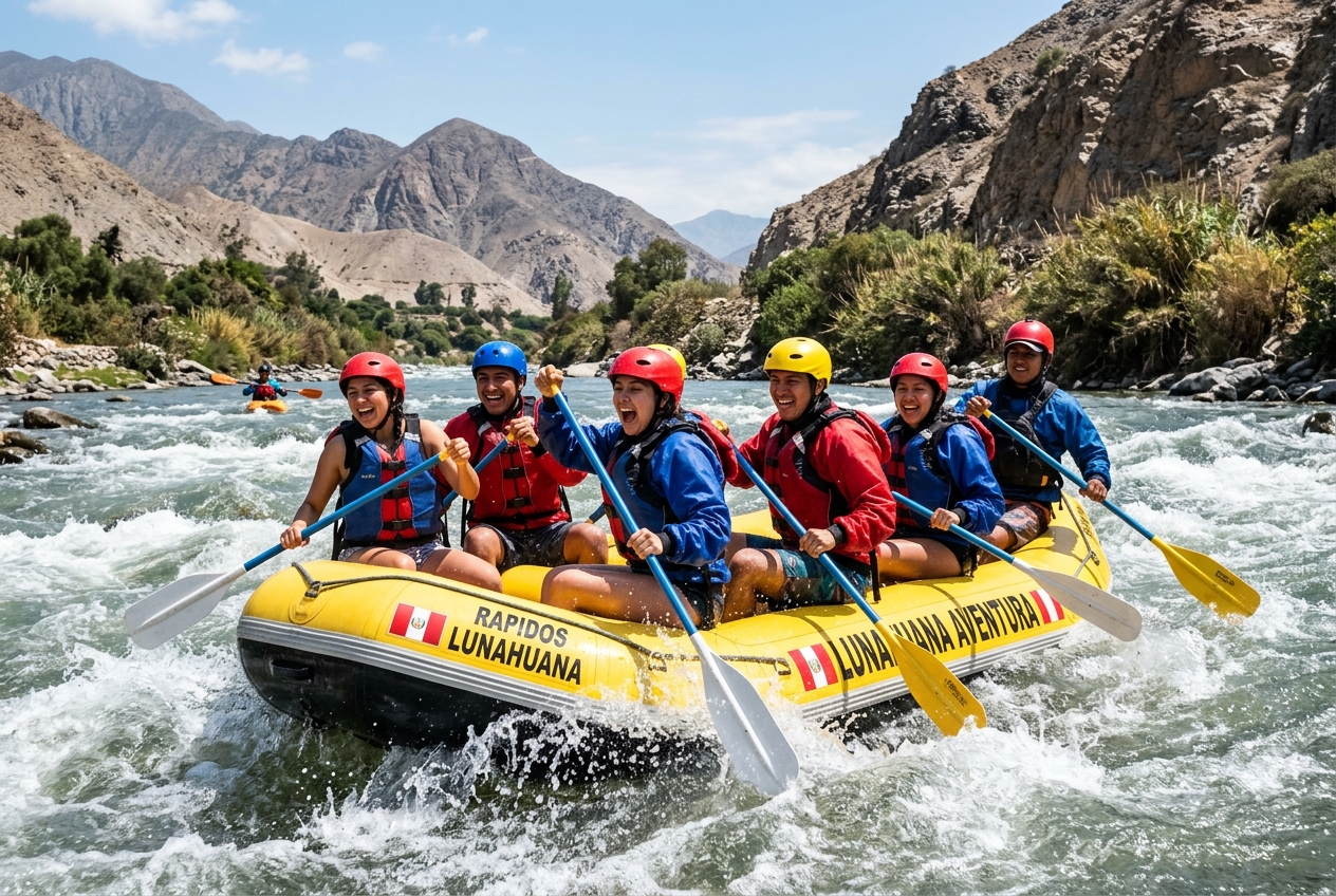Deportes de aventura y canotaje en Lunahuana Cañete
